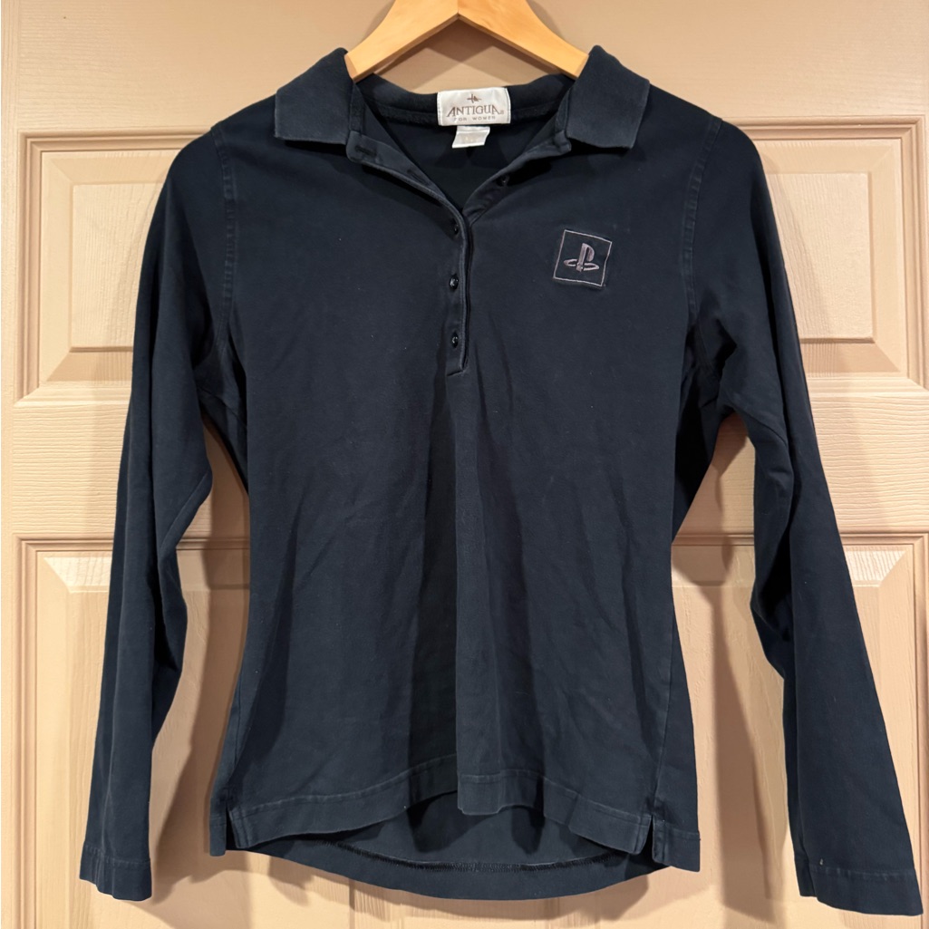 Playstation Logo Long Sleeve Polo Shirt Playstation Employee Exclusive Playstation Logo Long Sleeve Polo Shirt Playstation Employee Exclusive